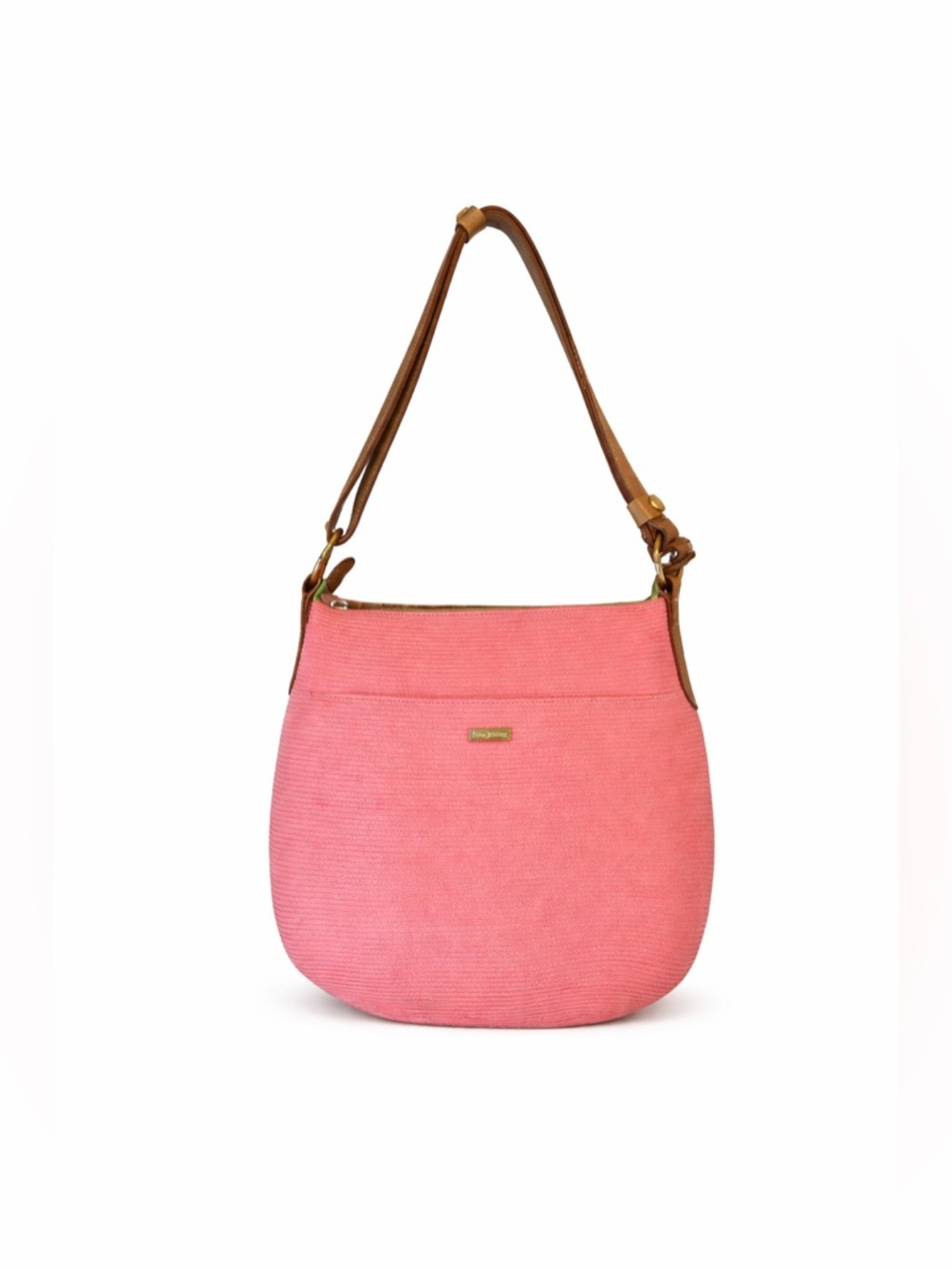Eric Javits Women's Flamingo Pink Coral Woven Shoulder Bag Handbag